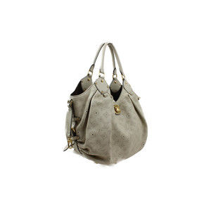 Louis Vuitton Handbag L Calf Leather Black Mahina